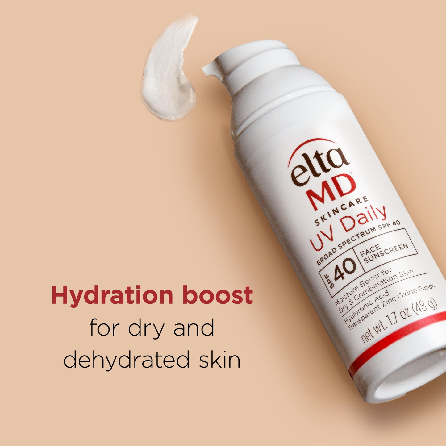 EltaMD UV Daily SPF 40 Face Sunscreen Moisturizer with Zinc Oxide, Daily Face Moisturizer with SPF, Sunscreen, For Dry Skin 1.7 oz Pump (Pack of 2)
