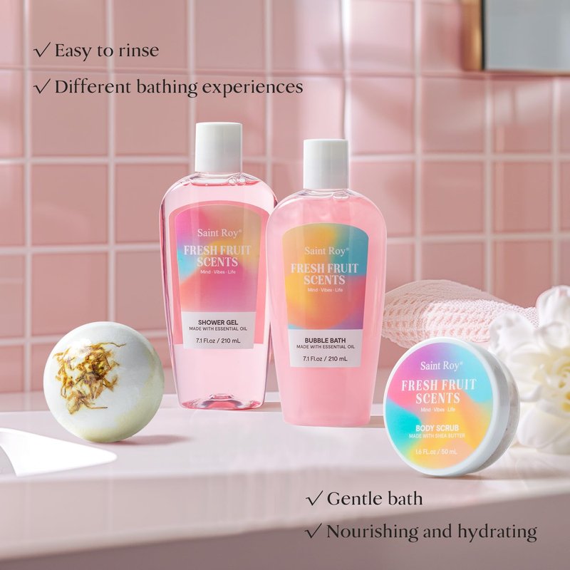 Mothers Day Spa kit Gift for Her, Christmas Gifts for Women - Unique Gift Set for Teen Girls Tote Bag for Women, 13pcs Fresh Gift Baskets for Girls, Birthday Gifts for Daughter, Girlfriend, spa kit