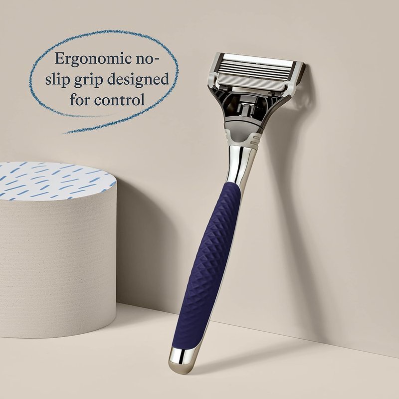 Harry's Shaving Kit for Men - Chrome Razor Handle & 3 Blade Refills | German Engineered Quality
