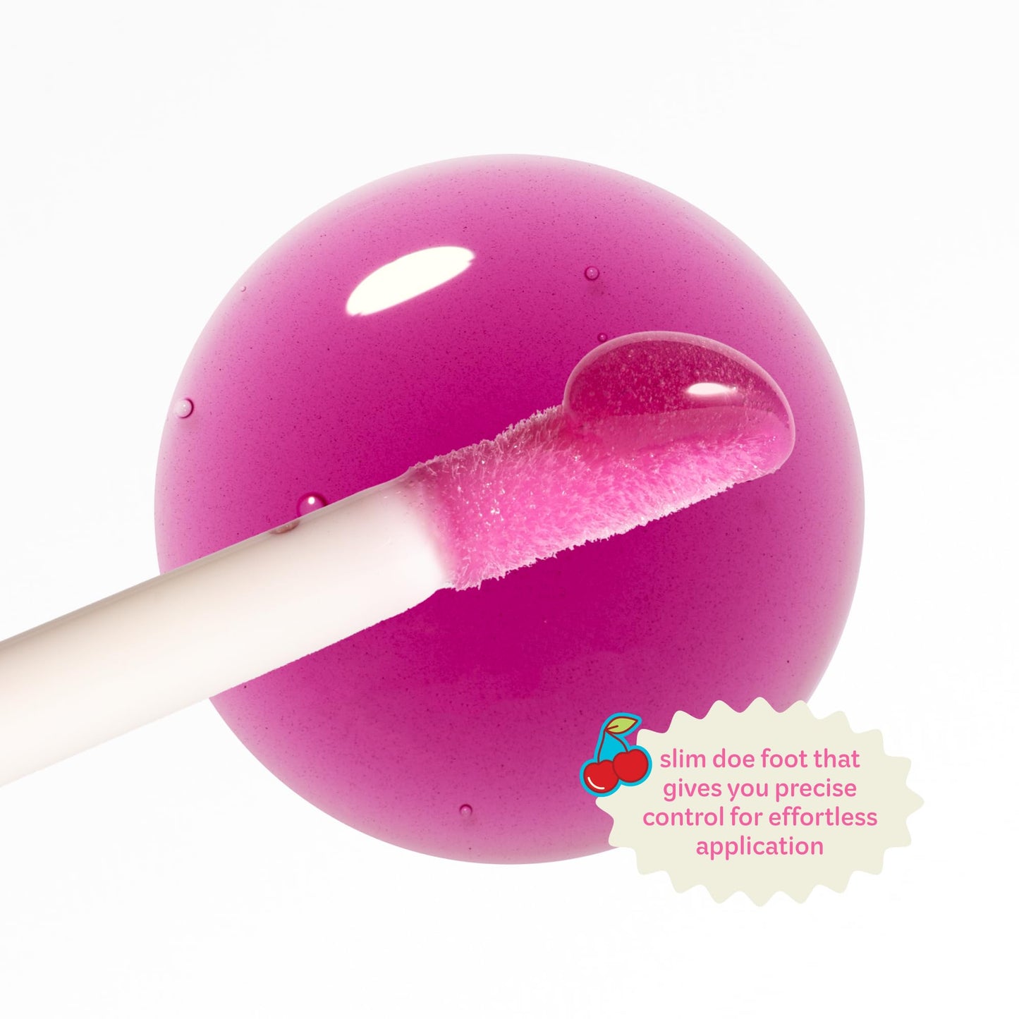 The Crème Shop Candy Glaze Tinted Lip Oil with Key Chain and Charm, Gloss Finish, Long Wear, Formulated with Jojoba Oil, Sunflower Oil to Hydrate and Plump Lips, Korean Formula (Berry Crush)