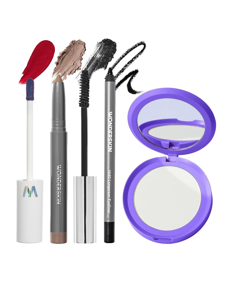 Goth Glam Makeup Kit - Eyeliner, Eyeshadow Stick, Mascara & Lip Stain | Halloween Essentials
