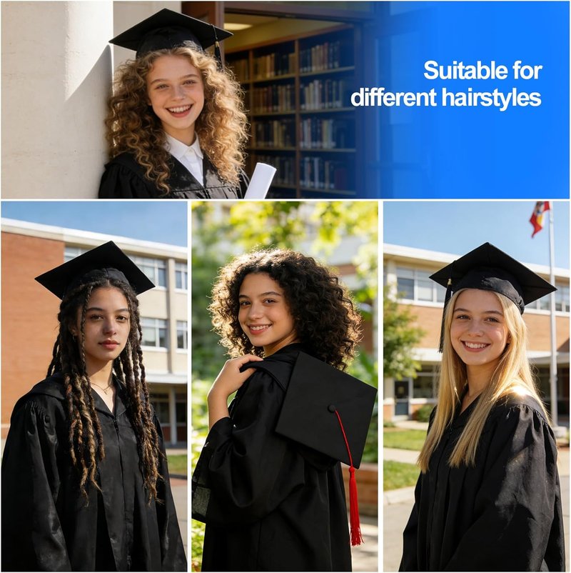 Graduation Cap Headband - Secure Hairstyle | Firm Anti-Fall Hairband for Graduates