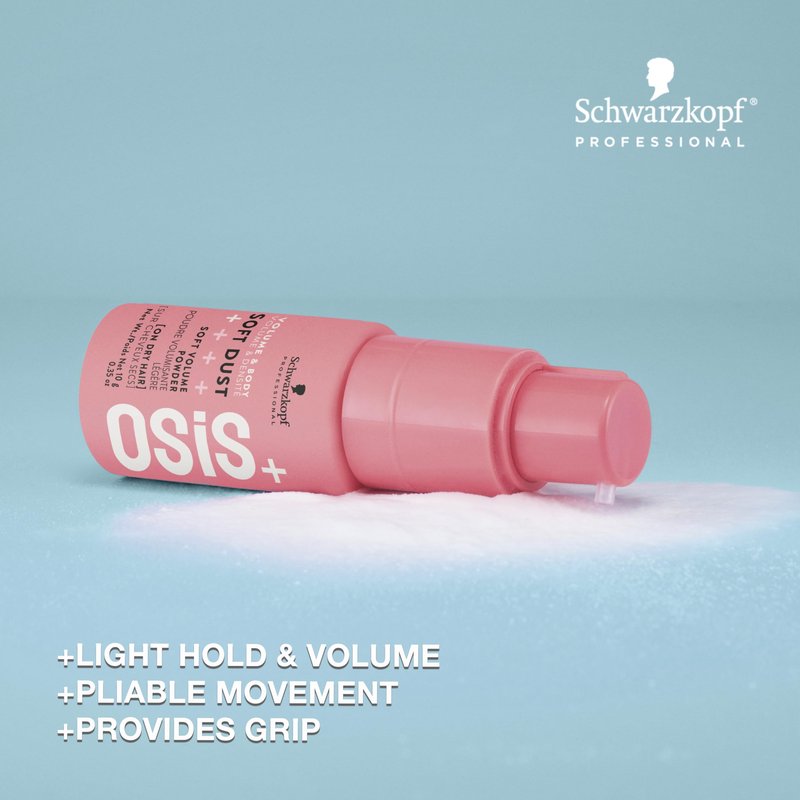 OSiS+ Soft Dust Volume Powder – Root Lift Dry Texture Spray – Lightweight Volumizing and Texturizing Powder for Fine to Medium Density Hair, 0.35 oz