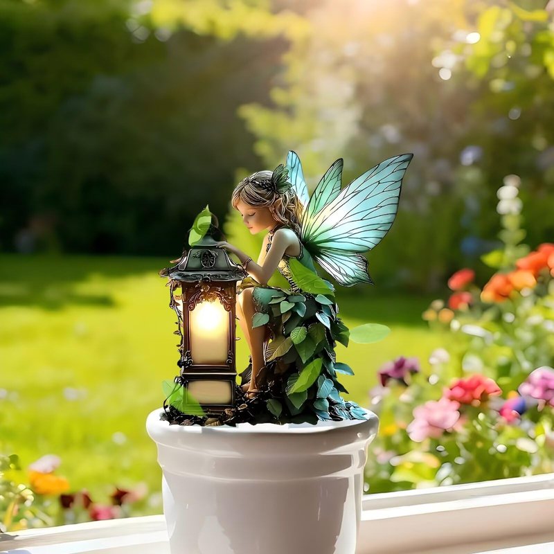 Fairy Acrylic Potted Plant Stake, Decorative Ornament for Indoor/Outdoor Flower Pots, Ideal Gift for Yard & Lawn Landscape Beautification（AB-072）