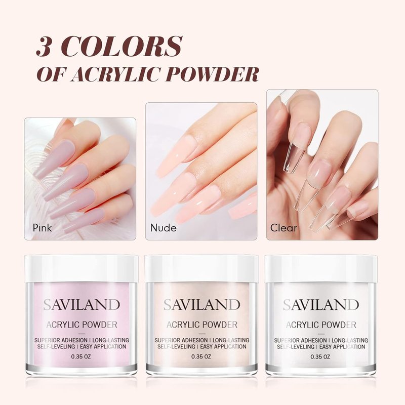 Acrylic Nail Kit for Beginners - 8.12fl.oz EMA Monomer Liquid & Brush Set | Complete Starter Set