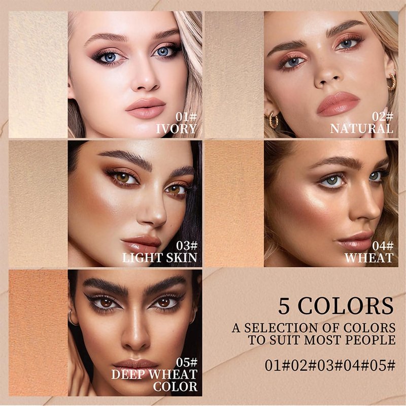 Skiennix Dual-Ended Foundation & Concealer Stick - Long-Wear Matte Makeup for All Skin Tones (03 Light)