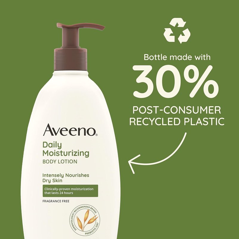 Aveeno Daily Moisturizing Lotion - Hydrating 18-Ounce Pump | Pack of 2