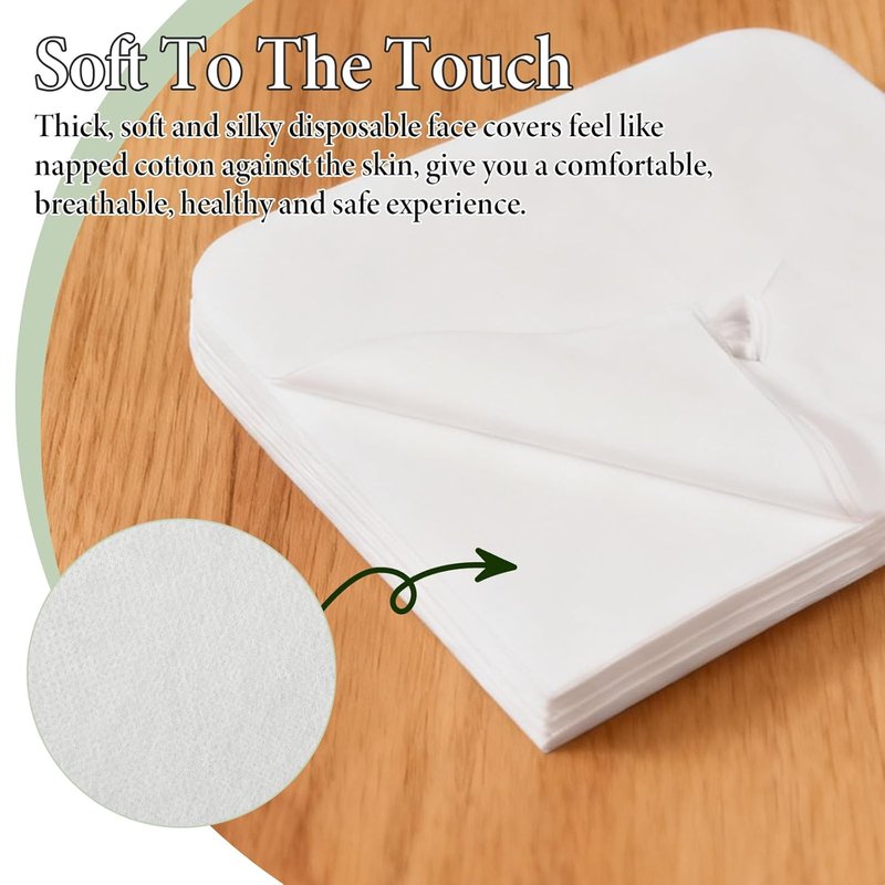 SHENLIU Disposable Face Cradle Covers - Ultra Soft Non-Sticking Massage Headrest | 500 Count for Salons
