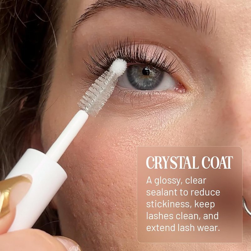 Lilac St. - Lilac Lash Crystal Coat - Glossly & Clear Lash Sealant - Long Lasting Lash Application - Extend Wear - Brush Applicator Tip - Waterproof - Cruelty Free, Vegan, Women Founded - 0.16 fl oz