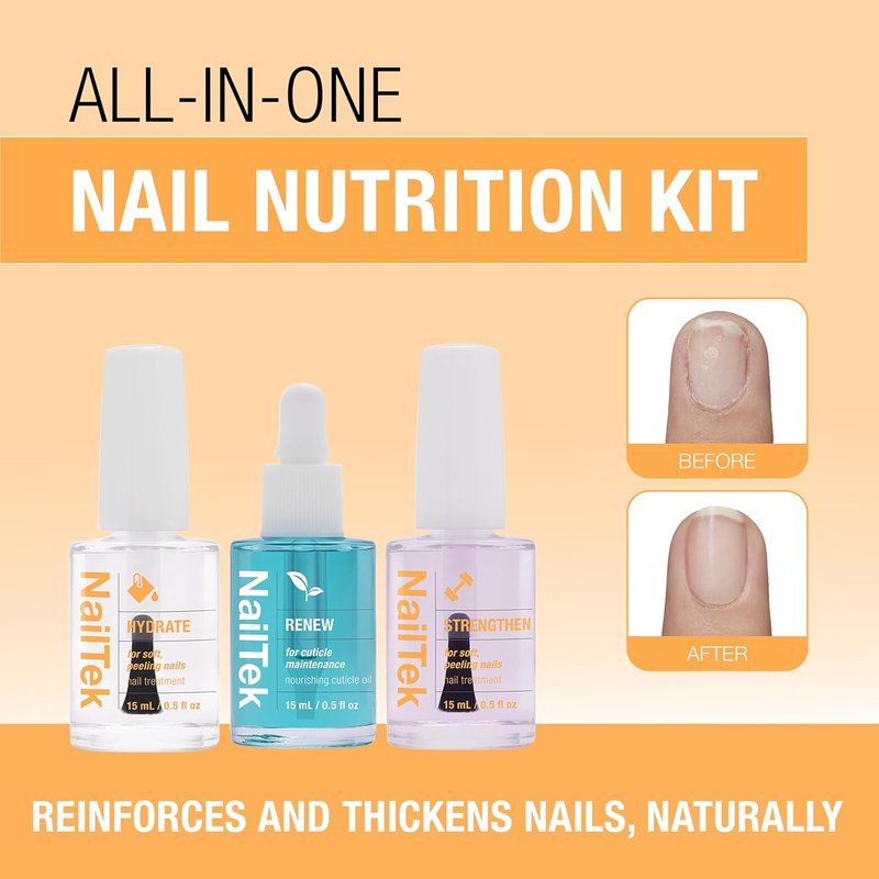 Nail Recovery Kit - Repair Damaged Nails, Hydrate & Strengthen Treatment | 0.5 Fl Oz Each