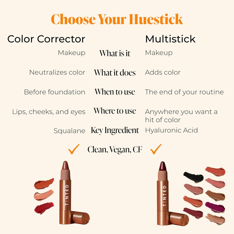 Live Tinted Huestick Multistick: Eye, Lip, & Cheek All in One Makeup Stick with Hyaluronic Acid, Squalane, Twistable Crayon Design, Vegan Formula, Made for a Creamy Blendable Feel, Found 3g / 0.1oz