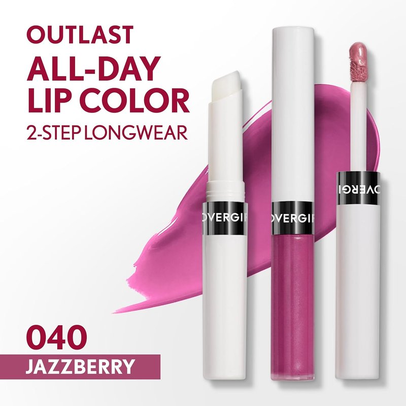 COVERGIRL Outlast All-Day Lip Color - 24-Hour Hydrating Balm | Jazzberry, Vegan, Moisturizing, 0.07oz