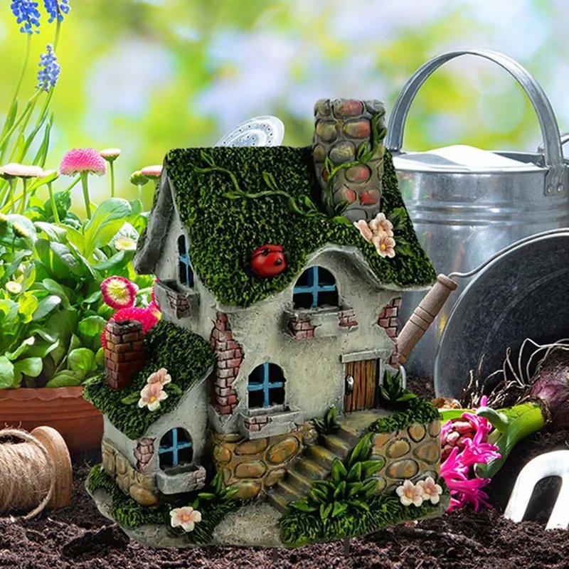 House Acrylic Garden Stake, Indoor and Outdoor Garden Acrylic Decoration, Suitable for Flower Pots and Landscape Beautification, Suitable for Courtyards and Lawn