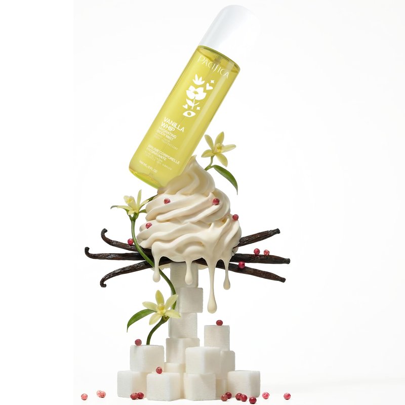 Pacifica Vanilla Whip Body Mist for Women; Sweet Gourmand Hair and Body Fragrance Spray | Warm Sugar Almond Scent, Odor Neutralizing, Skin Hydrating | Clean Botanical Mist | Vegan, Phthalate-Free 5oz