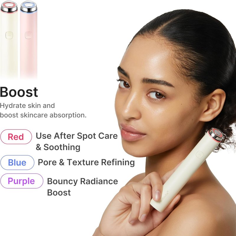 Medicube Mini Booster Pro Plus - 3-in-1 Korean Facial Device for Makeup Removal, Pore Cleansing & Skin Care | Pink