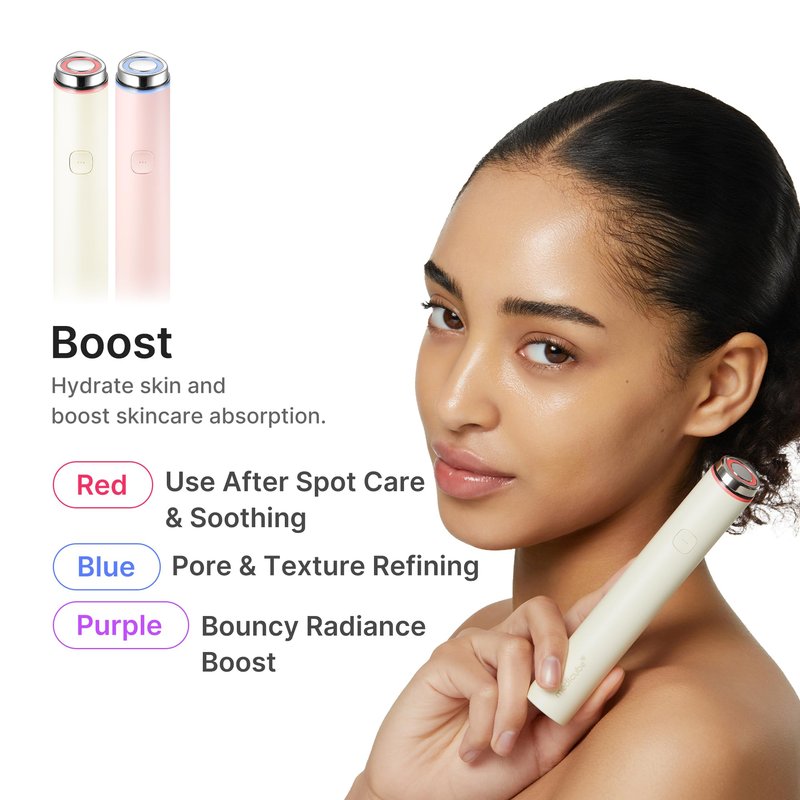 medicube Mini Booster Pro Plus Full Facial Device Set | 3-in-1 Korean Facial Device for Makeup Removal & Pore Cleansing, Skin Definition & Body Care, Skincare Boost with 3 Modes | Pink