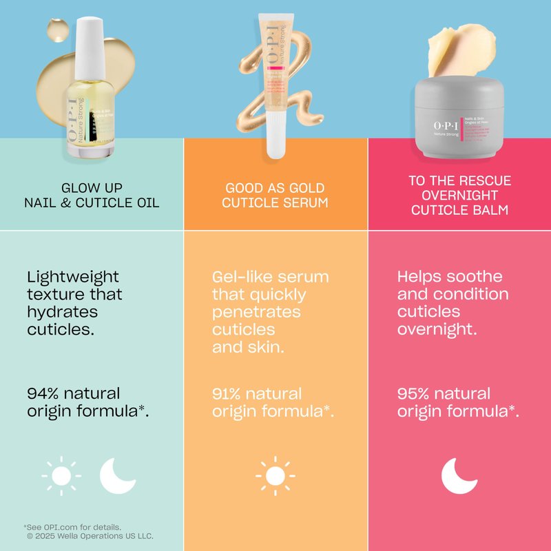 OPI Nature Strong Nails & Skin - Good as Gold Cuticle Serum | Hydrating Gel Serum to Soften & Sooth Cuticles On-The-Go | Enriched with Skin-Smoothing Emollients | 0.24 Fl Oz | 7 mL