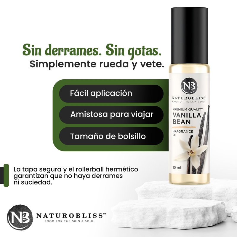 NaturoBliss Vanilla Perfume, Fragrance Oil Roll On 10 ml