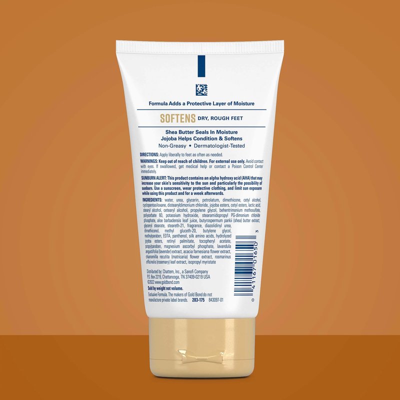 Gold Bond Softening Foot Cream, 4 oz., Foot Lotion with Shea Butter to Soften Rough & Dry Feet