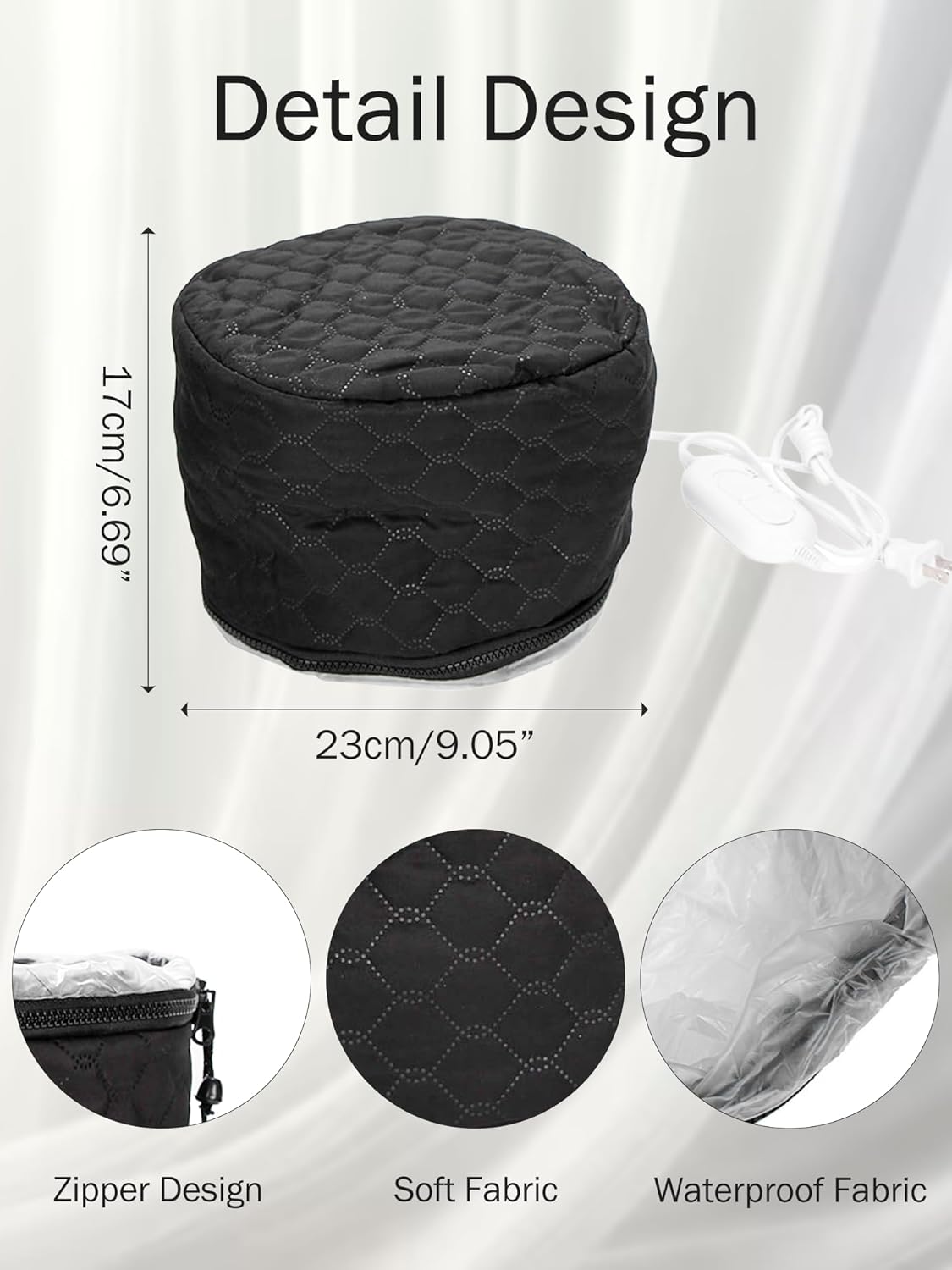Watris Veiyi Hair Steamer - Deep Conditioning Heat Cap with 2 Temperature Settings | Home Spa Essential