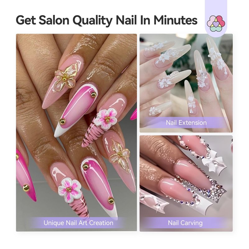 SAVILAND EMA Monomer Acrylic Nail Liquid: 6.76fl.oz Non-Yellowing Low Odor Acrylic Liquid Monomer with Size 8,10,14 Brushes for Beginners DIY Nail Art Extension & 3D Sculpting Home Salon