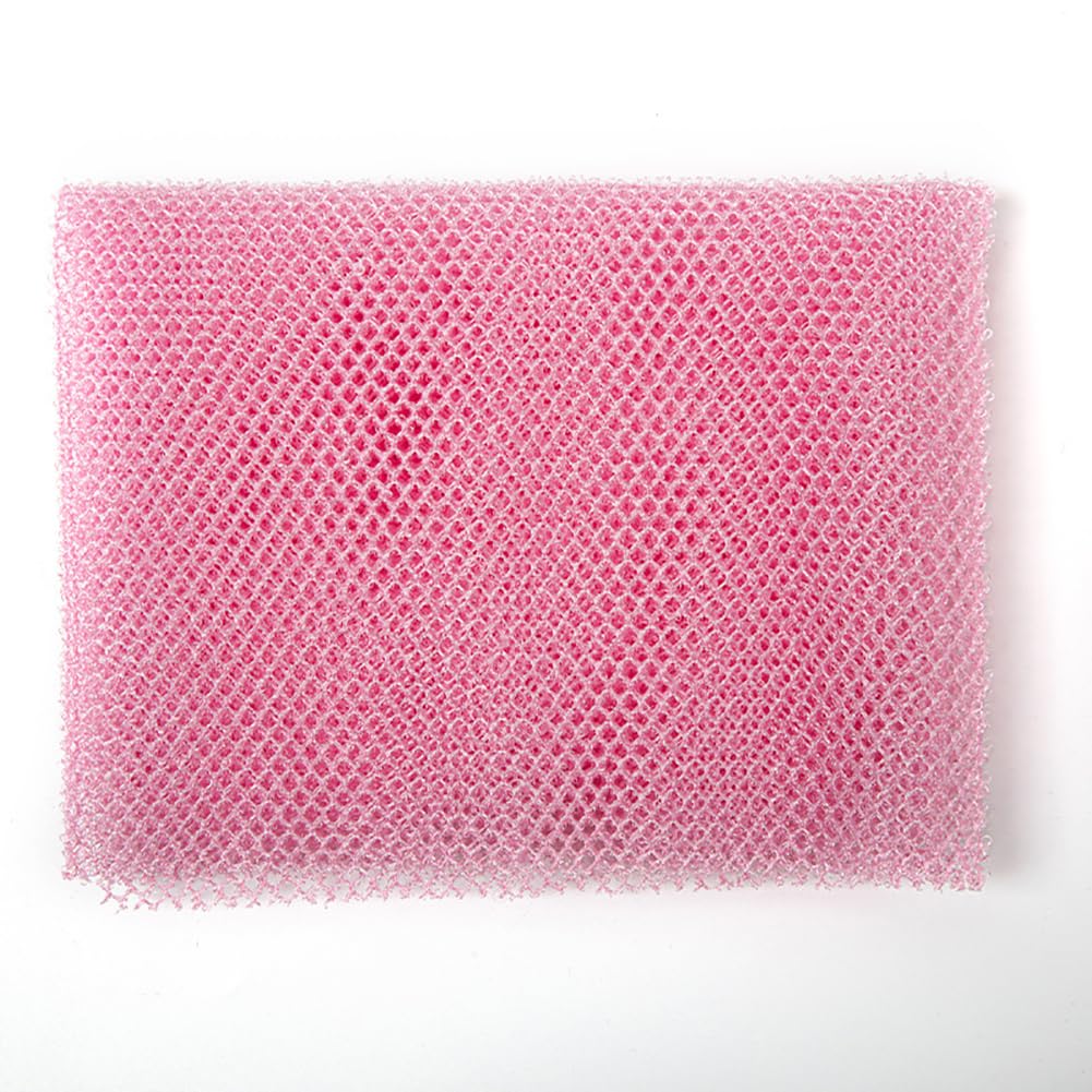 GSHLLO 2 Pcs Knotted Net Sponge Stretchable Exfoliating Net Body Wash Nylon Cloth Net Bathing Shower Sponge Towel Long Mesh Back Sponge Scrubber for Home Travel