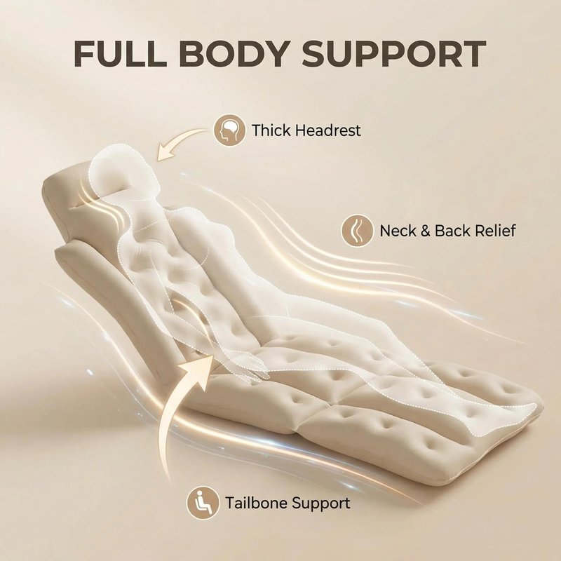 Full Body Bath Pillow for Bathtub, Thick & Luxury Bathtub Cushion with 144 Suction Cups, Bathtub Pillows for Head & Neck, Back Support, Ideal Bath Accessories for Gifts Spa, Soaking, Tub (White)