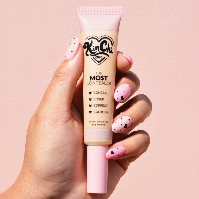 KimChiChic Concealer - Full Coverage, Water Resistant Multi-Use Formula | Matte Satin Finish, 0.63 oz, 01-Ivory
