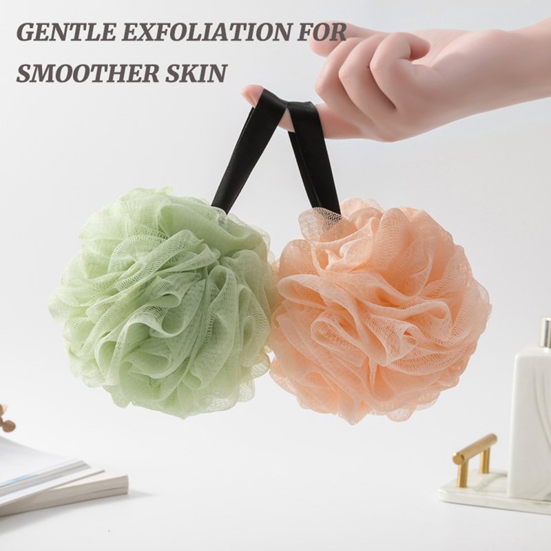 Loofah Sponges for Shower,Exfoliating Cleaning Bath Loofa Body Scrubber Balls for Women Men Washing,All Gray 4 Pack Loofahs