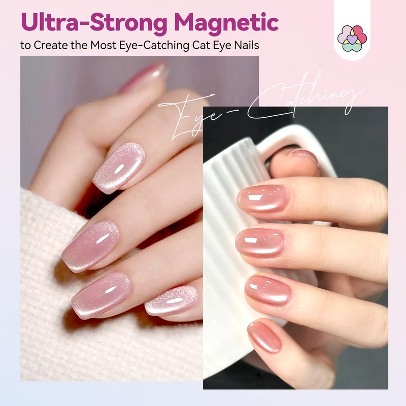 SAVILAND Cat Eye Magnetic for Nail: 3-in-1 Cat Eye Gel Nail Polish N35 Neodymium Strong Suction Magnet Wand Stick Diverse Effect Double Ended Manicure Salon Design Art Tools Set Accessories