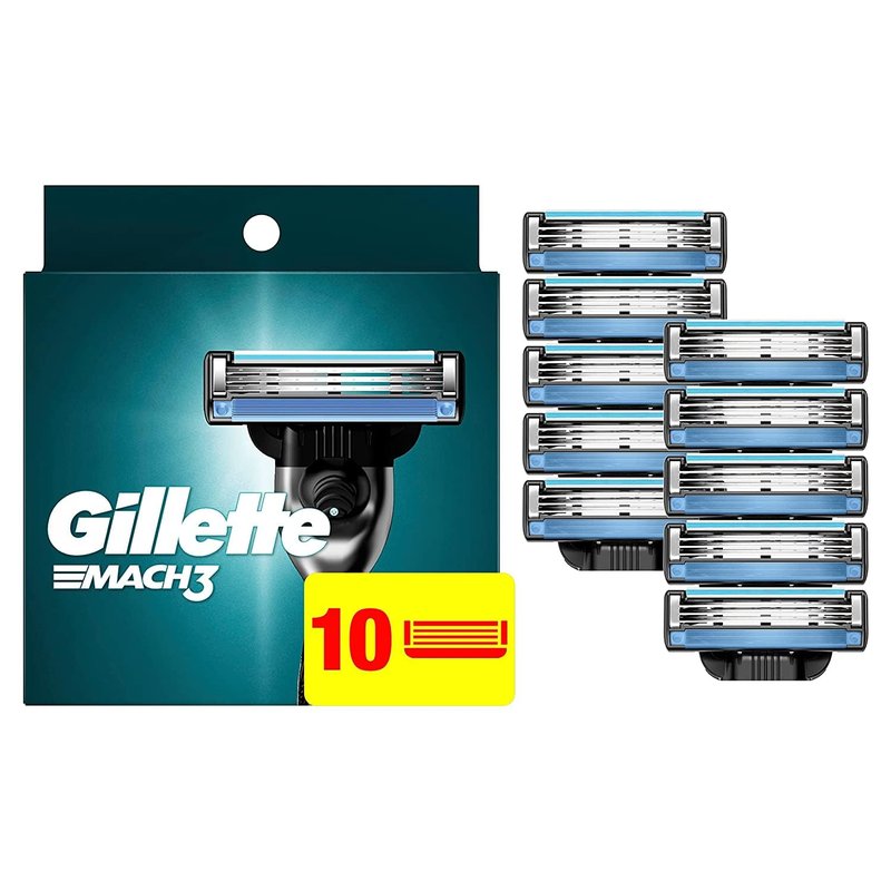 Gillette Mach3 Razor Blade Refills - 10 High-Performance Blades for a Smooth Shave
