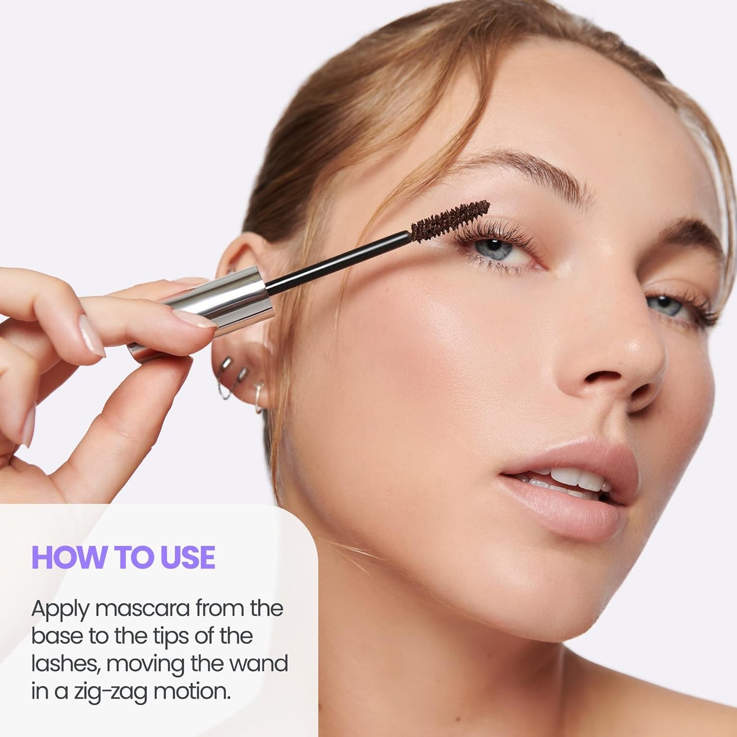Wonderskin Infinite Rizz Mascara - Brown Volumizing Mascara for Length & Volume | Long-Wear, Smudge-Proof, Water-Resistant