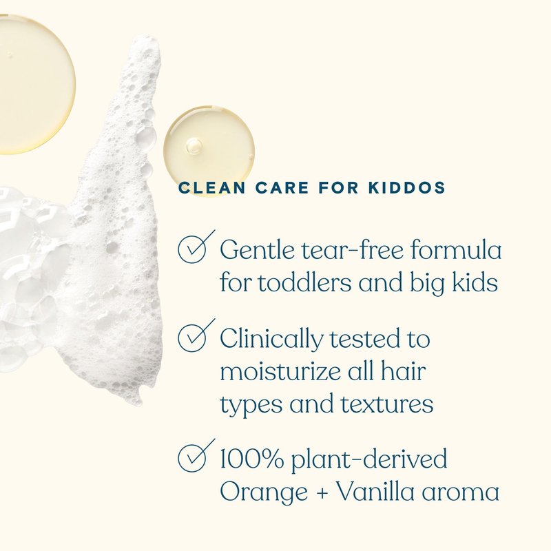 Pipette Kids Daily Haircare Trio, Pack of 3, Includes Leave-In Detangler, Gentle Tear-Free Nourishing Kids and Toddler Shampoo and Conditioner, Non-Toxic and Hypoallergenic, Orange and Vanilla Scent