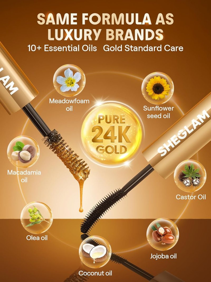 All-In-One 24K Multi-Effect Mascara - Long-Lasting Volume & Definition