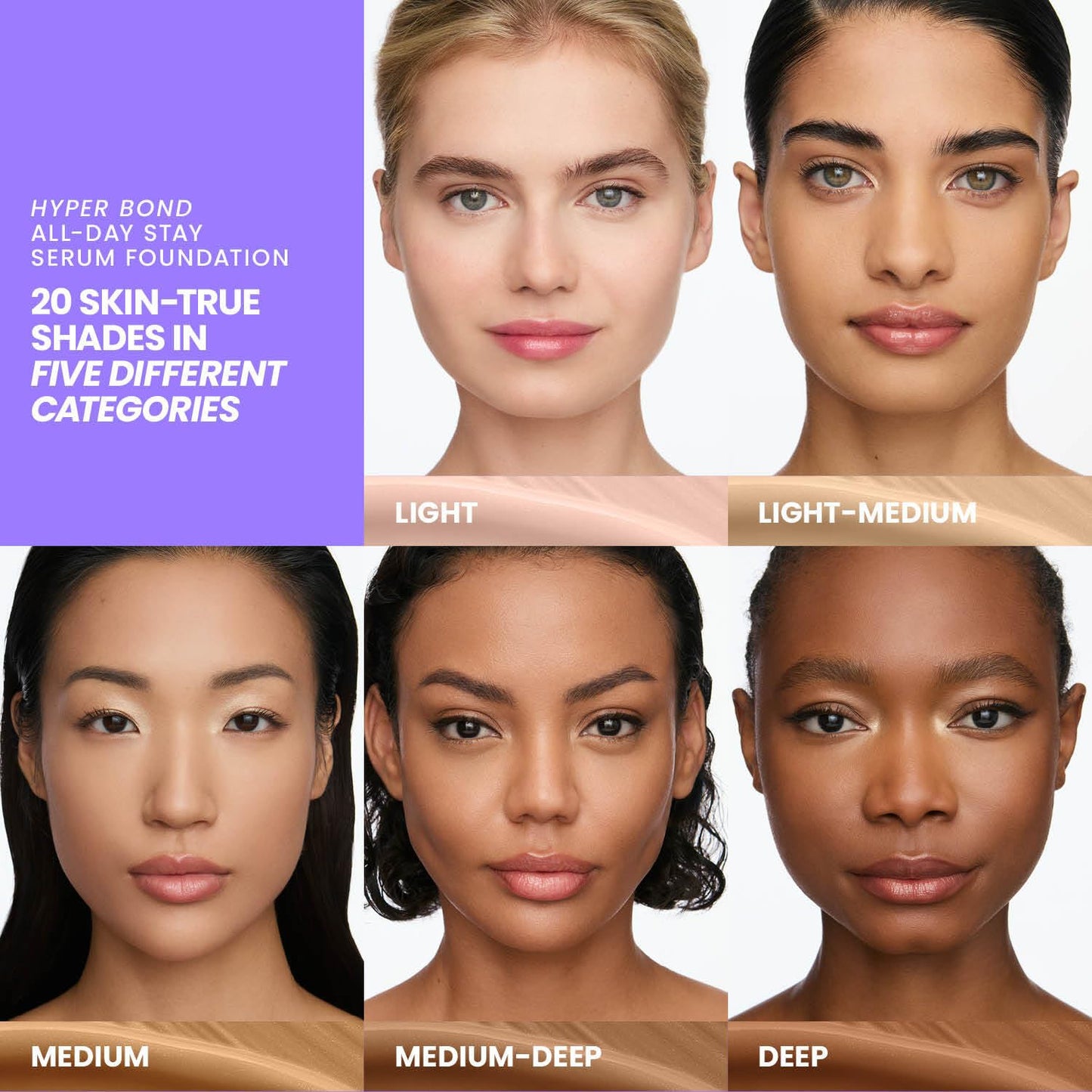 Wonderskin Hyper Bond All-Day Stay Serum Foundation – Waterproof, Transfer-Proof, 24HR Longwear Face Makeup with Niacinamide & Hyaluronic Acid – Lightweight, Natural Finish (Bliss)