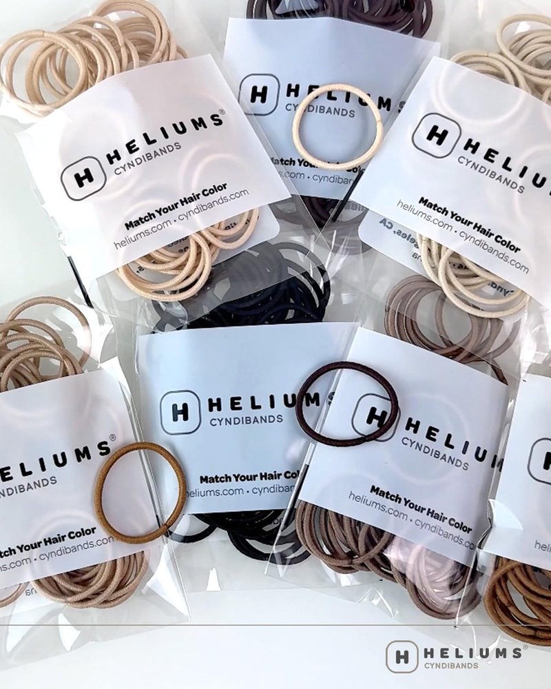 Heliums Small Hair Ties - No Damage Mini 1 Inch Elastics in Auburn Red | 48 Count for Thin Hair & Kids