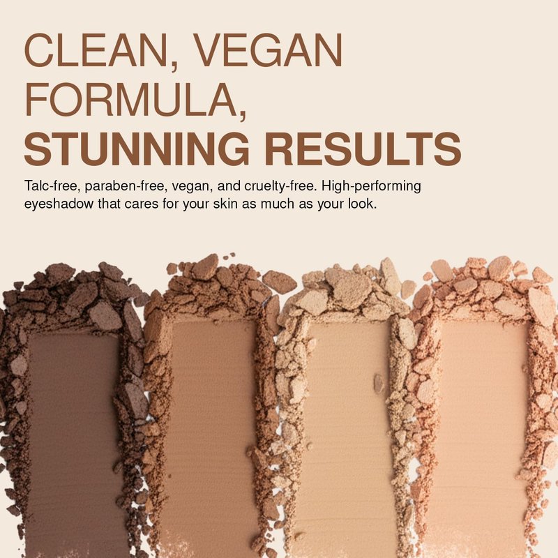 Palladio Eyeshadow Quads - Velvety Matte & Shimmer Palette | Talc-Free, Creamy Formula, Ballerina Color