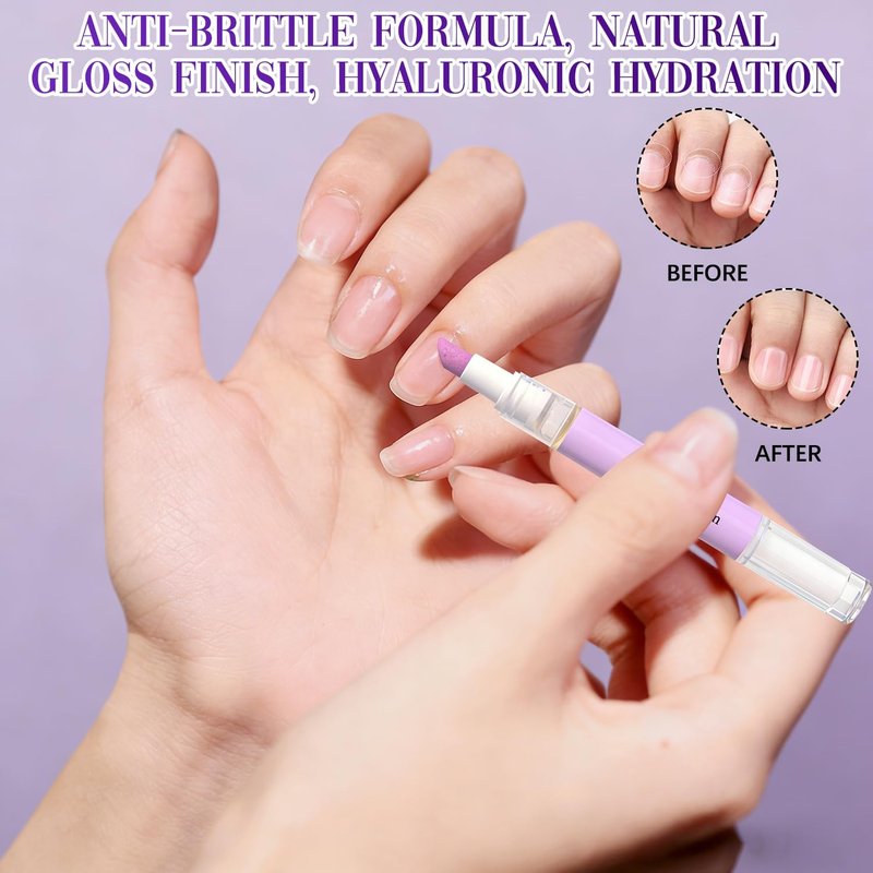 2-in-1 Cuticle Pusher & Oil Pen, 2026 New Cuticle Oil Pusher Pen, Portable Nail Care Pen Instant Cuticle Remover Tools for Dry Damaged Nails Hangnails Moisturizes Strengthens Brightens