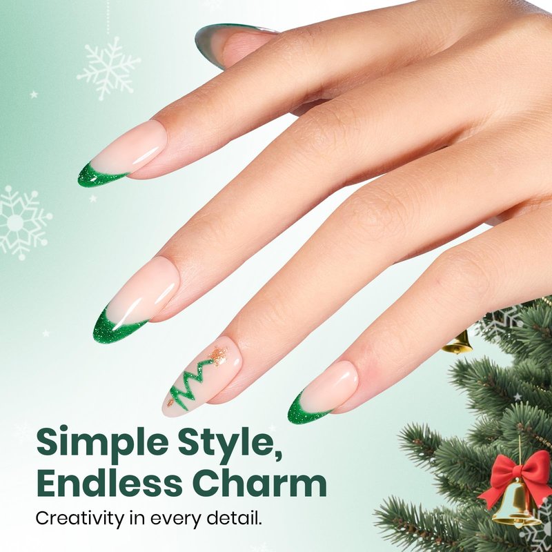Beetles Green Gel Nail Polish – EverGleam Glitter Gel Polish, 15ml Soak Off UV LED Shimmer Emerald Green Nail Art Color, Long Lasting Glossy Manicurefor Salon and DIY Nail St Patrick Day