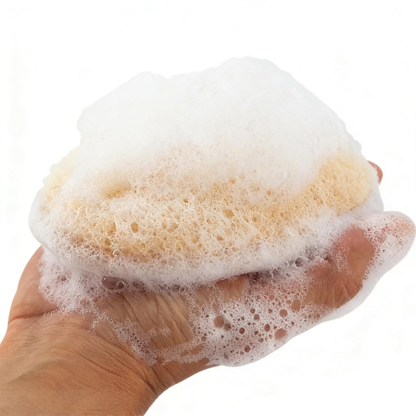 Heawarm Natural Loofah Sponge Exfoliating Body Scrubber (2 Pack), Dual-Sided Shower Luffa Sponge with Terry Cloth Back, Loofah for Women and Men