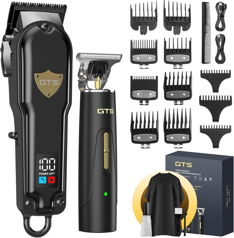 GTSPro Hair Clippers - Professional Electric Trimmer Set for Men | Stylish Black with Gift Box