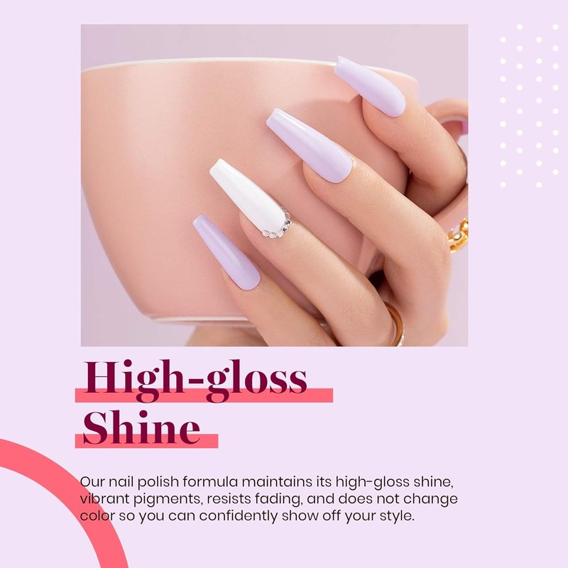 Beetles Light Purple Gel Polish - 15ml Lilac Violet Nail Gel for Soak Off UV LED | Perfect for Summer Manicures