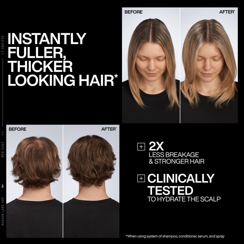Redken Acidic Grow Full System Scalp & Hair Serum - Lightweight Leave-In Treatment for Rebalanced, Healthy-Looking Scalp and Fuller, Thicker Hair, With Azelaic Acid, 1.5 Fl Oz