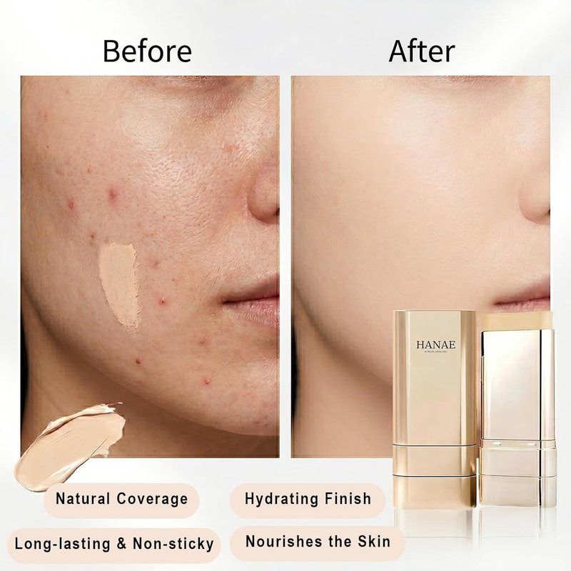 Skiennix Foundation Stick - Dual-Ended Contour Stick for Natural, Long-Lasting Coverage | Ivory White