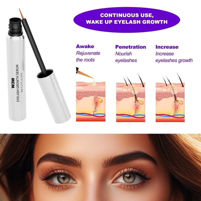 Eyelash Growth Serum - Rapid Lash & Brow Enhancer for Stronger, Healthier Lashes | Vegan & Cruelty-Free (1 PCS)