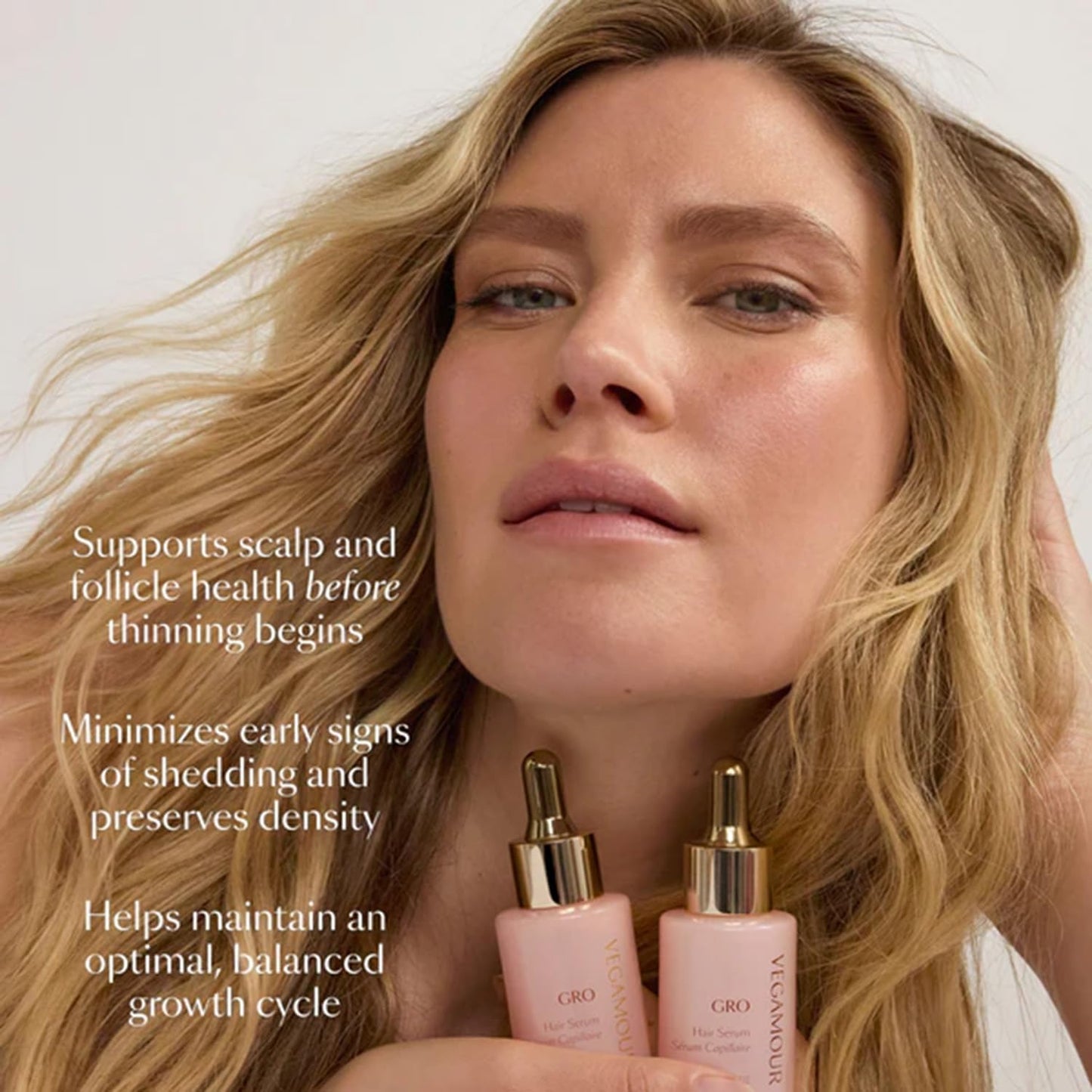 VEGAMOUR GRO Hair Serum - Thicker, Fuller Hair in 90 Days | Non-Oily, Vegan, Bergamot Scent