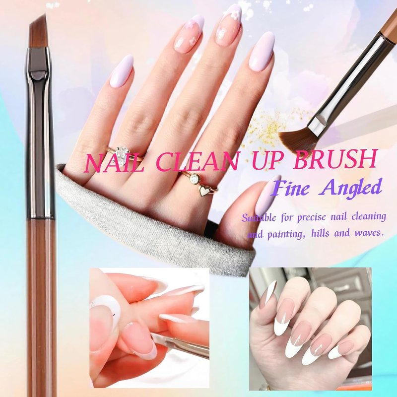 Nail Art Liner Brushes Set - 5 Pcs Thin Gel Brush for Precision Nail Design | Sizes 7-25 mm