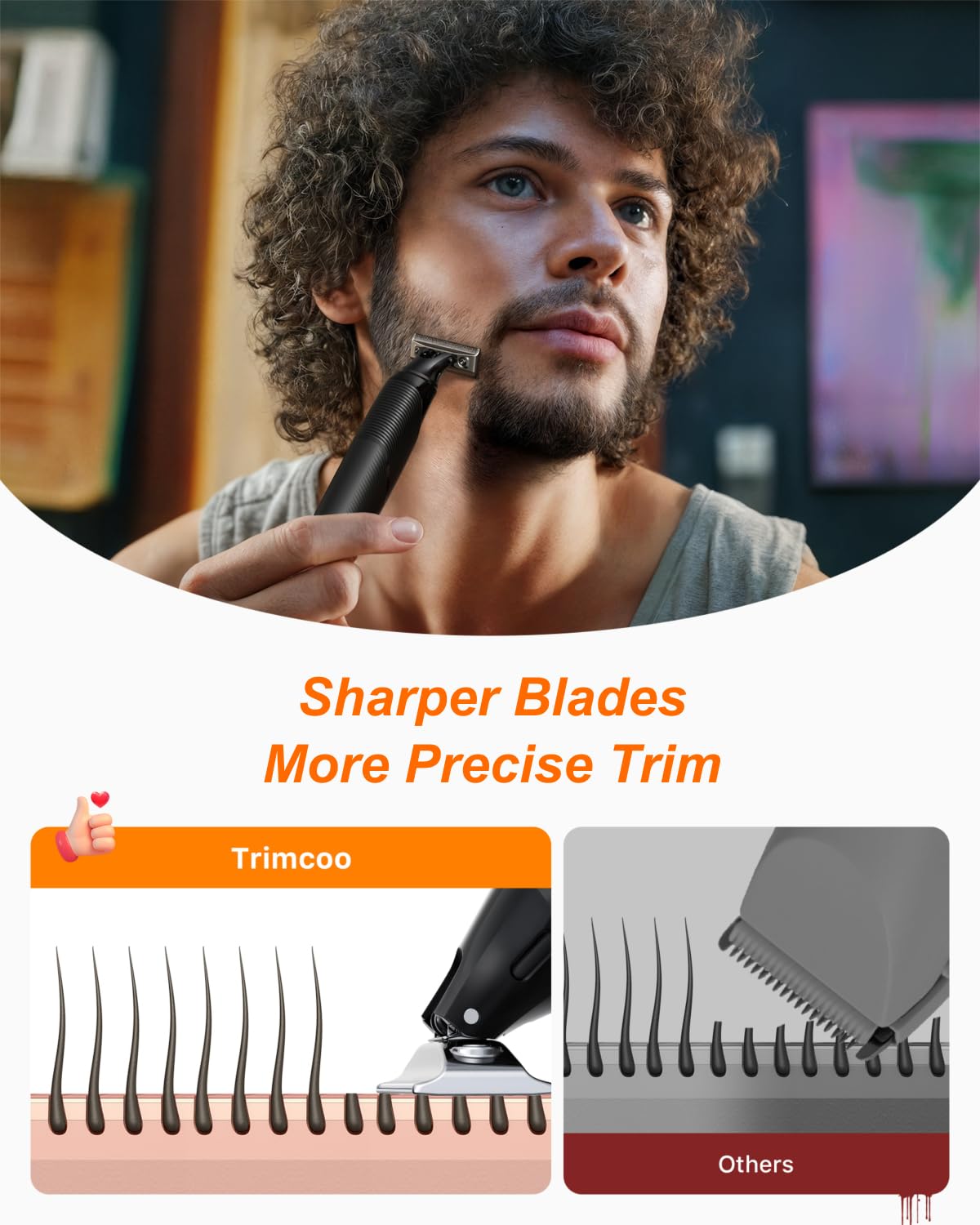 Trimcoo [2026 Upgraded Beard & Body Hair Trimmer for Men [All-in-One] USB-C Fast Charging, Groin & Ball Hair Painless Electric Shaver, Travel Razors, Waterproof Wet/Dry Groomer, Black(Lite)