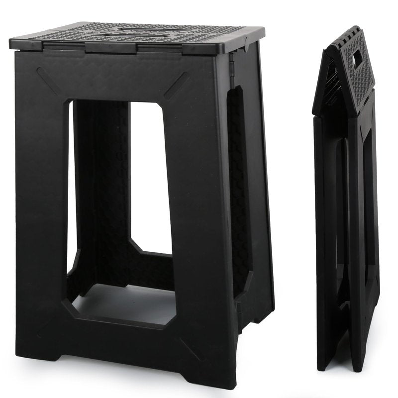 ProTraverse Foldable Small Waterproof Plastic Corner Stool for Bathroom - Foldable Non-Slip Shower Bench/Bathtub Stool for The Adults&Elderly,Holds Up to 330 lbs, 17.7 inches