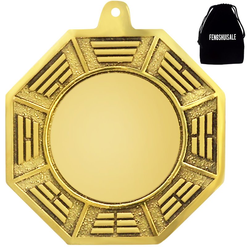 Big Feng Shui Wudang Mountain Brass Bagua Mirror Brass Protection Charm + Gift Bag Y1053